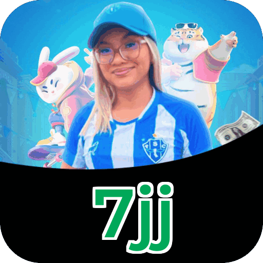 Interface do aplicativo 7jj mostrando jogos disponíveis no iOS e Android